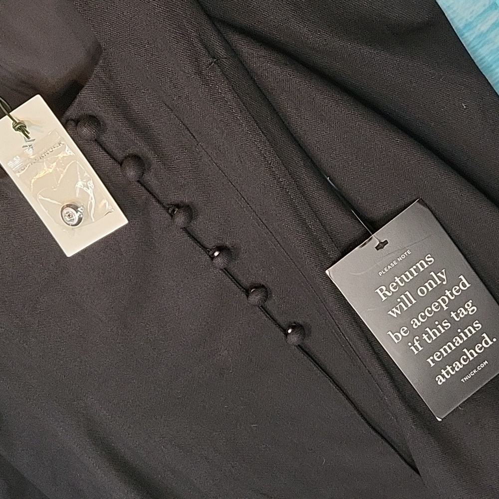 Tuckernuck Black Calla Puff Sleeve Top Medium - Picture 4 of 7